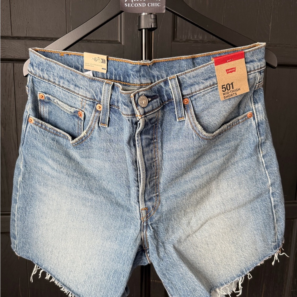 Levi's Light Blue Jean Shorts